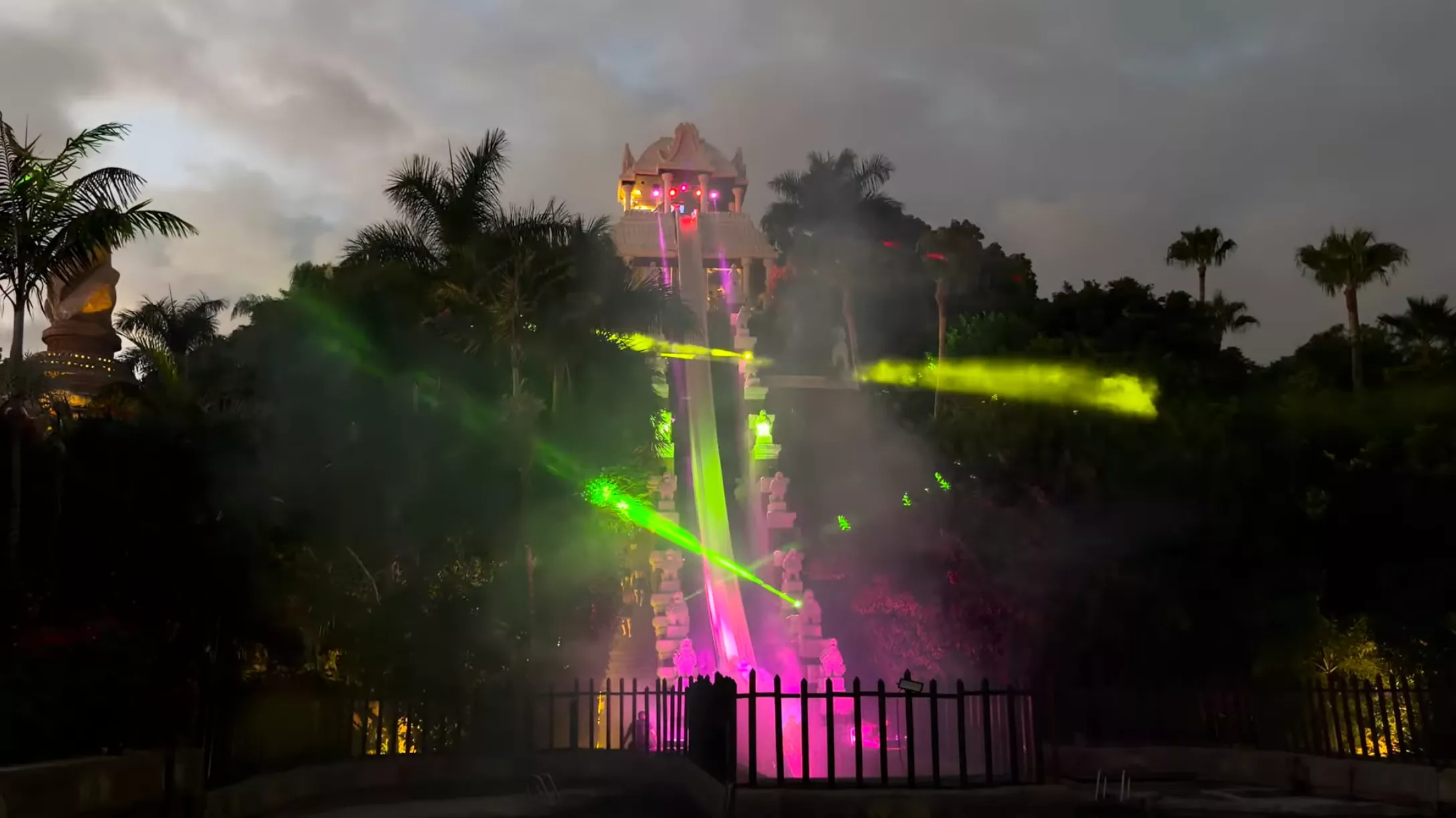 Siam Park at Night Slide